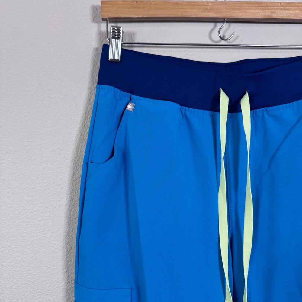 FIGS Zamora Jogger Scrub Pants Teal Yoga Waistband Women's Medium Petite - Picture 4 of 6